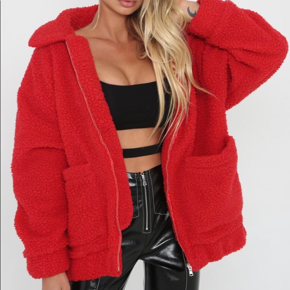 ISO: i am gia Pixie Coat in Red